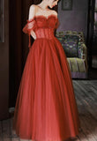 LTP1763,Charming Sweetheart Beaded Off Shoulder long Party Dresses, Tulle Evening HZ0307