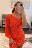 Luxury One Shoulder Bodycon Homecoming HZ0307