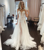 LTP1120,Exquisite A-Line Sweetheart Tulle Wedding Dresses with HZ0307