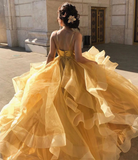 LTP0860,Unique sweetheart tulle long prom dress,gold tulle sweet 16 HZ0307