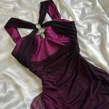 Affordable Dresses Under $160||Elegant Gradient Navy Blue Sheath Spaghetti Straps Sparkling Chiffon Prom Dress For HZ0307