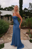 Baby Blue Mermaid Prom Dresses Chiffon Sweetheart Evening Party HZ0307
