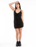 Black Dots Bodycon Homecoming Dresses, HZ0307