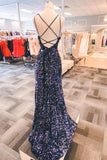 Black Sequins Mermaid Long Formal HZ0307