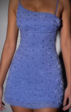 Blue Pearl Homecoming Dresses Mini Party Gown, HZ0307