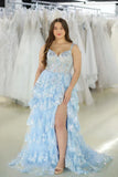 Blush Pink Off The Shoulder Sequin Lace Ruffle Prom HZ0307