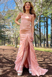 Blush Pink Chiffon Prom Dresses Ruffle Evening Gown, HZ0307