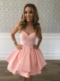 LTP1456,Pink Satin Homecoming Dresses Short Hoco HZ0307