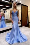 Brilliant Red Mermaid Beaded Long Prom HZ0307