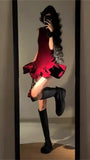Burgundy Prom Dresses Sleeveless Mini Party Dress Short Graduation Dress Cocktail HZ0307