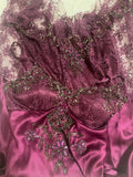Charming Purple Lace Beaded Party Dresses Sexy Night Formal Prom HZ0307