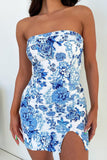 Chic Floral Homecoming Dresses Tight Mini Party Gown, HZ0307