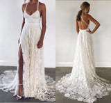 Chic Floral Sheath Ivory Lace Wedding HZ0307