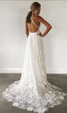 Chic Floral Sheath Ivory Lace Wedding HZ0307