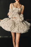 Chic Homecoming Dresses Dots Short Dance Party HZ0307