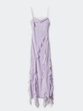 Chic Lilac Chiffon Sheath Long Prom Dresses With HZ0307