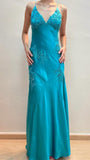 Chic Mermaid Spaghetti Straps Pink Satin Evening Dress Long Prom HZ0307