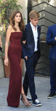 LTP0958,Simple Wine Red Chiffon Mermaid Evening Dress Sexy Sheath Slit Prom HZ0307