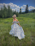 Classic Floral A-Line Evening Prom HZ0307