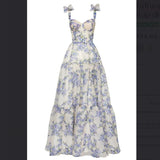Classic Floral A-Line Evening Prom HZ0307