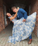 Classic Floral A-Line Evening Prom HZ0307