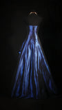 Classic Navy Blue Prom Dress, Vintage Long Party Dress, Beaded Luxury HZ0307