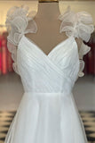 Classic White Organza A-Line Prom Dresses Long Evening Party Dress, HZ0307