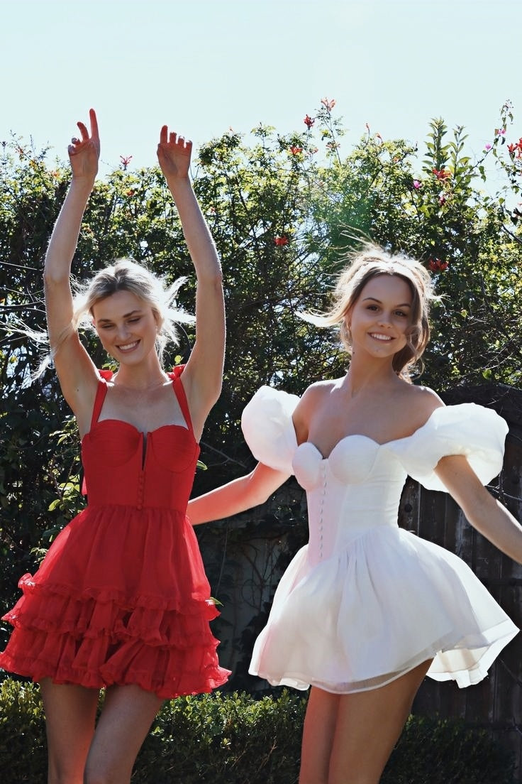 Classic A-Line Chiffon Homecoming Dress Short Birthday Dress, HZ0307
