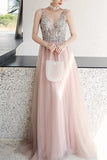 Classic A-line Brown and Silver Sequins Formal HZ0307