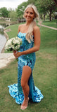 Classy Strapless Mermaid Party Dress, Mirror Glasses Senior Prom HZ0307