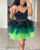 Colorful Ruffle Homecoming Dresses Tulle Mini Party Gown, HZ0307