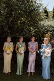 Colorful Silk Satin Bridesmaid Dress, HZ0307