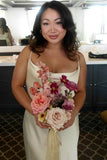 Comfortable Pastel Yellow Sheath Bridesmaid Dresses, HZ0307