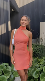 Coral Pink Bodycon Homecoming Dresses, HZ0307