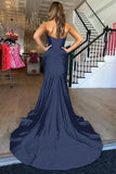 Lilac Cross Neck Mermaid Long Prom Dress With Side HZ0307