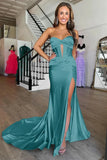 Lilac Cross Neck Mermaid Long Prom Dress With Side HZ0307