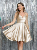 Cute Halter A-Line Homecoming Dress Mini Party Gown, HZ0307