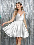Cute Halter A-Line Homecoming Dress Mini Party Gown, HZ0307
