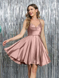 Cute Halter A-Line Homecoming Dress Mini Party Gown, HZ0307