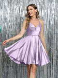 Cute Halter A-Line Homecoming Dress Mini Party Gown, HZ0307