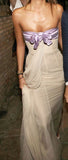 Cute Strapless Sheath Chiffon Party Dress Long Prom Dresses With Bowknot, HZ0307