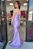 Strapless Ruched Mermaid Prom Dress with High HZ0307