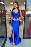 Strapless Ruched Mermaid Prom Dress with High HZ0307