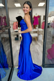 Strapless Ruched Mermaid Prom Dress with High HZ0307