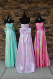 Strapless Metallic Ruched Prom Dress with HZ0307