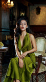 Drop Neck Silk Maxi Dress Wedding Guest Dress Prom Dresses Evening HZ0307