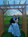 LTP1227,Special Floral Pattern Chiffon A-Line Prom Evening HZ0307