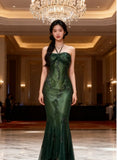 Elegant Appliques Bodycon Prom Dresses Chiffon Beaded Party HZ0307