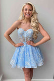 Elegant Ivory Lace A-Line Homecoming Dresses, HZ0307