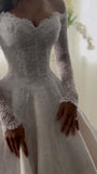 Elegant White Lace Wedding Dress Off The Shoulder Bridal HZ0307